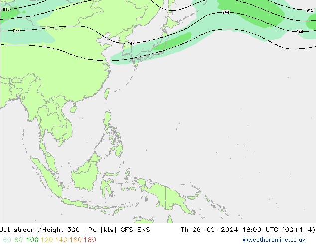 Corrente a getto GFS ENS gio 26.09.2024 18 UTC