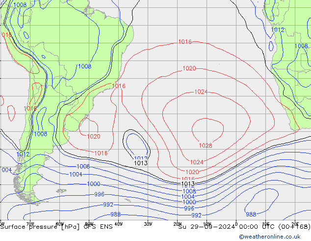 Yer basıncı GFS ENS Paz 29.09.2024 00 UTC