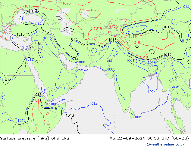 Luchtdruk (Grond) GFS ENS ma 23.09.2024 06 UTC