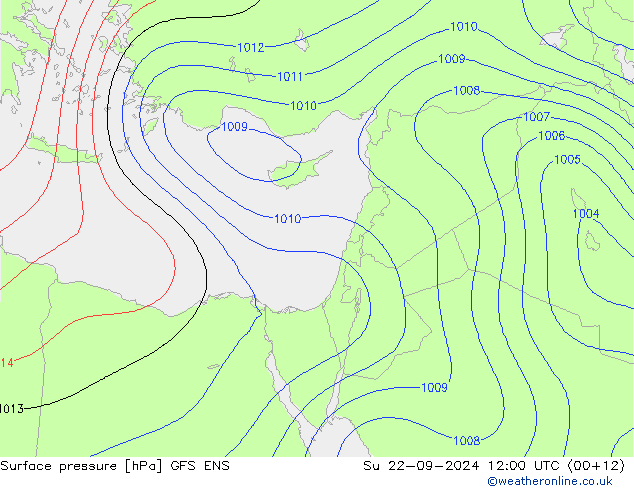 pressão do solo GFS ENS Dom 22.09.2024 12 UTC