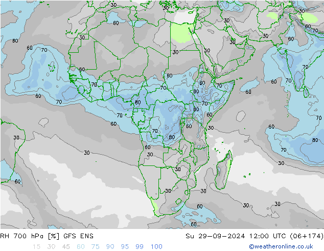 RV 700 hPa GFS ENS zo 29.09.2024 12 UTC