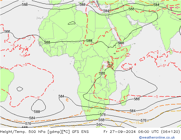 Height/Temp. 500 hPa GFS ENS Sex 27.09.2024 06 UTC