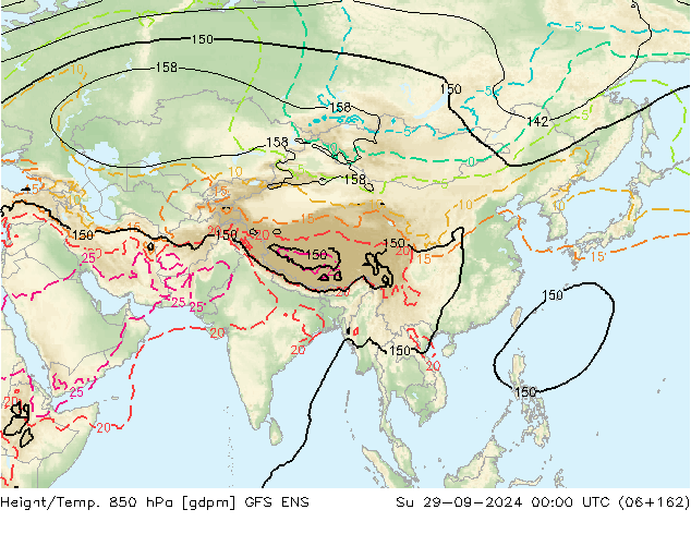 Height/Temp. 850 hPa GFS ENS Su 29.09.2024 00 UTC