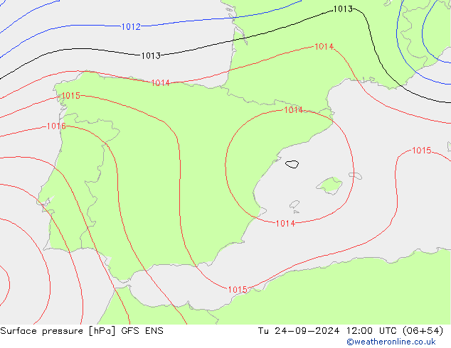 Luchtdruk (Grond) GFS ENS di 24.09.2024 12 UTC