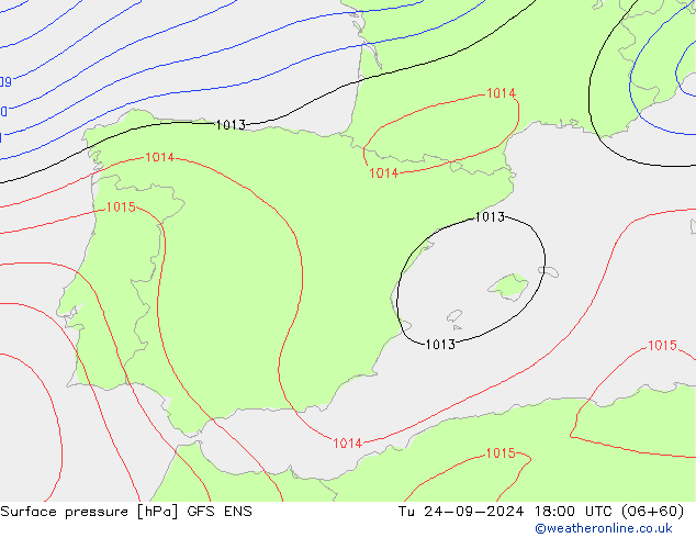 Luchtdruk (Grond) GFS ENS di 24.09.2024 18 UTC