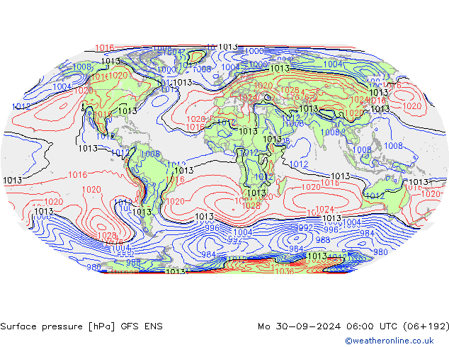 Bodendruck GFS ENS Mo 30.09.2024 06 UTC