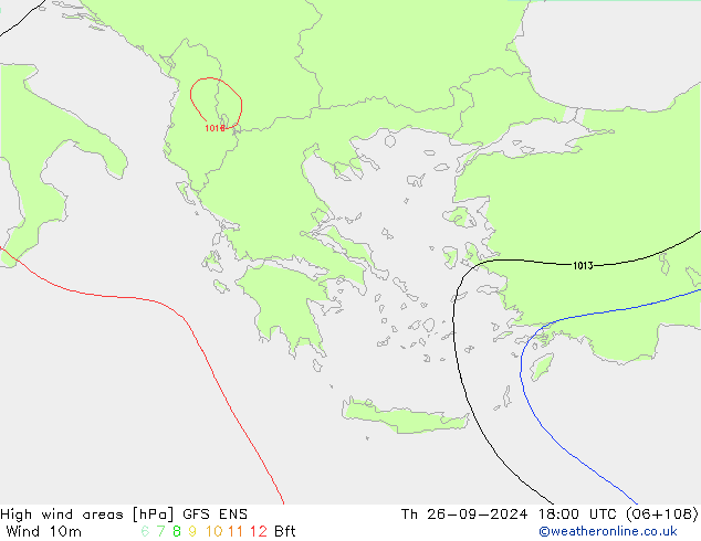 High wind areas GFS ENS Qui 26.09.2024 18 UTC