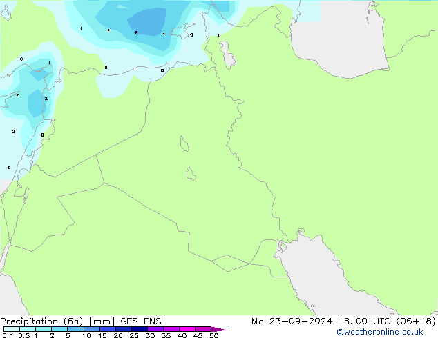 Precipitazione (6h) GFS ENS lun 23.09.2024 00 UTC