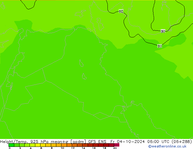 Height/Temp. 925 hPa GFS ENS Fr 04.10.2024 06 UTC