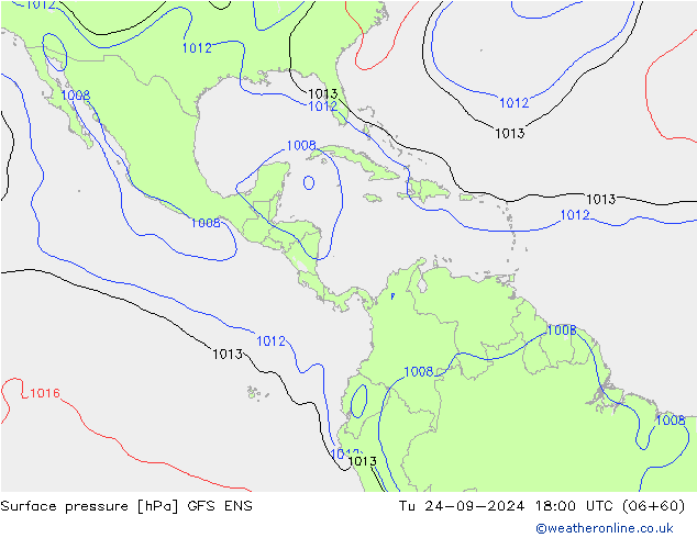 Surface pressure GFS ENS Tu 24.09.2024 18 UTC