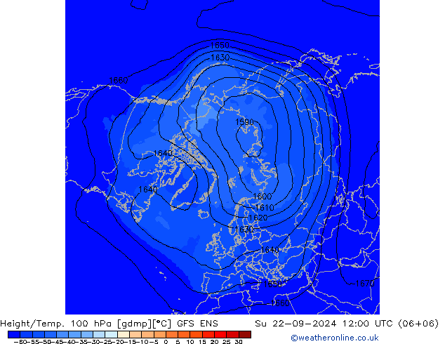 Yükseklik/Sıc. 100 hPa GFS ENS Paz 22.09.2024 12 UTC