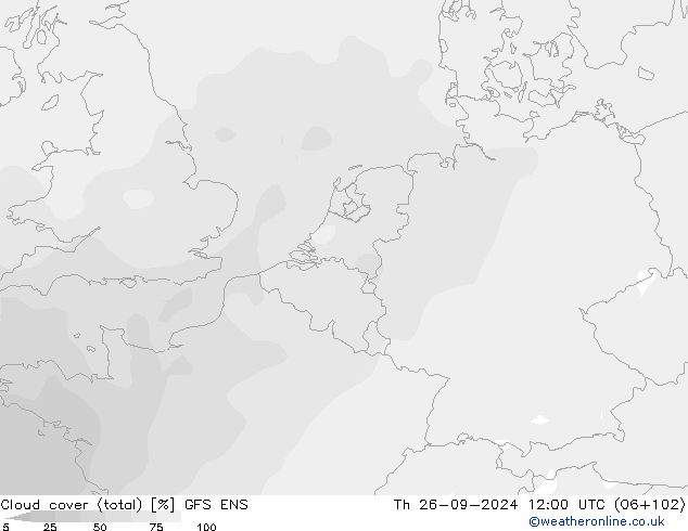 Wolken (gesamt) GFS ENS Do 26.09.2024 12 UTC