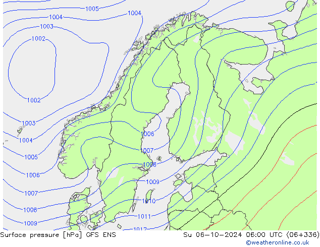 приземное давление GFS ENS Вс 06.10.2024 06 UTC