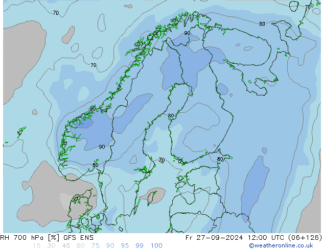 RH 700 hPa GFS ENS Fr 27.09.2024 12 UTC