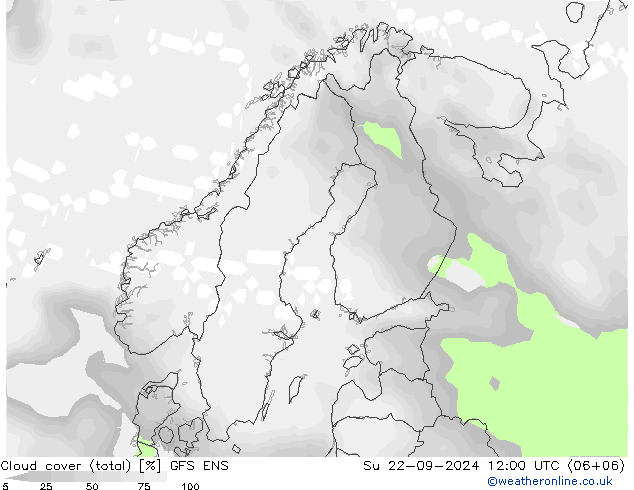 Wolken (gesamt) GFS ENS So 22.09.2024 12 UTC