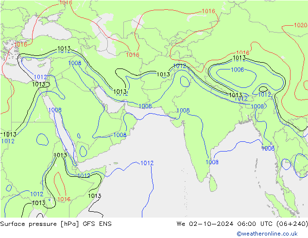 Surface pressure GFS ENS We 02.10.2024 06 UTC