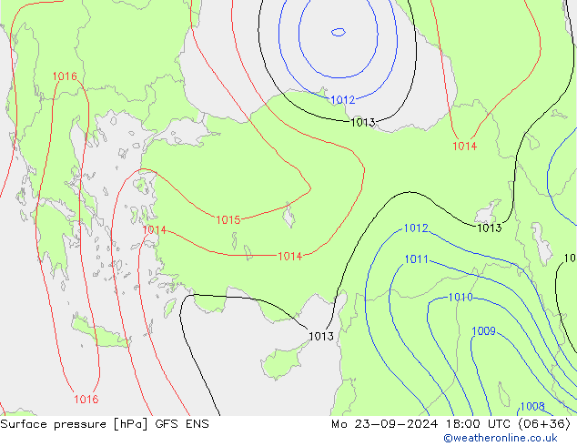 Surface pressure GFS ENS Mo 23.09.2024 18 UTC