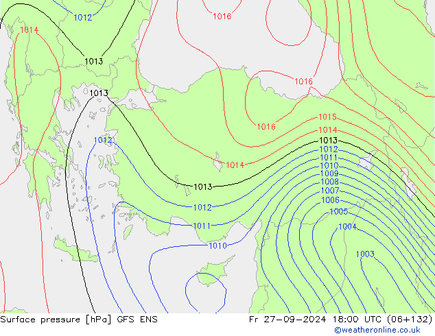 Surface pressure GFS ENS Fr 27.09.2024 18 UTC