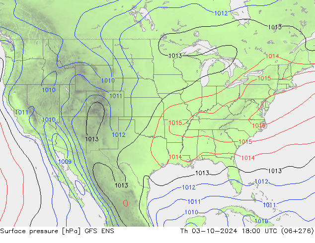 Pressione al suolo GFS ENS gio 03.10.2024 18 UTC