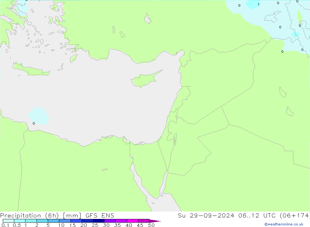 Precipitation (6h) GFS ENS Su 29.09.2024 12 UTC