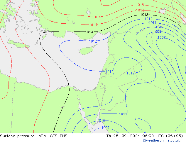 приземное давление GFS ENS чт 26.09.2024 06 UTC