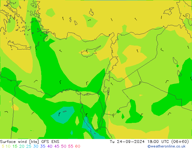 Surface wind GFS ENS Tu 24.09.2024 18 UTC