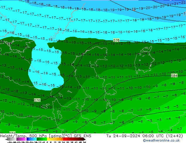 Height/Temp. 500 hPa GFS ENS  24.09.2024 06 UTC