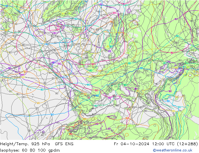 Height/Temp. 925 гПа GFS ENS пт 04.10.2024 12 UTC