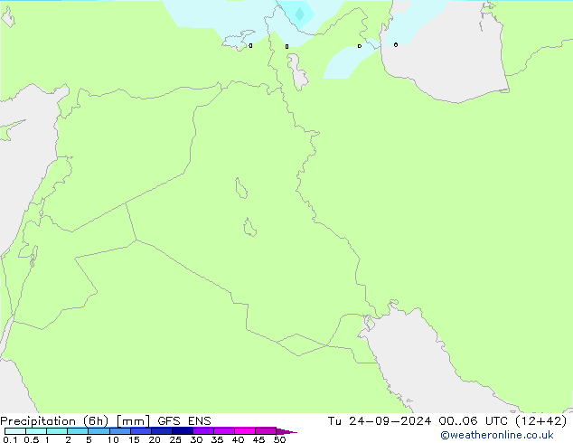 Precipitation (6h) GFS ENS Tu 24.09.2024 06 UTC