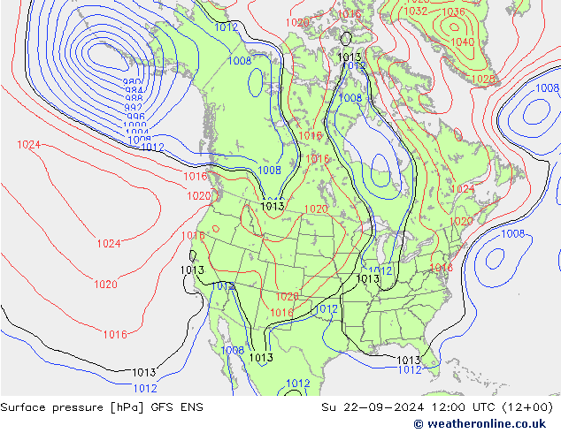 pressão do solo GFS ENS Dom 22.09.2024 12 UTC