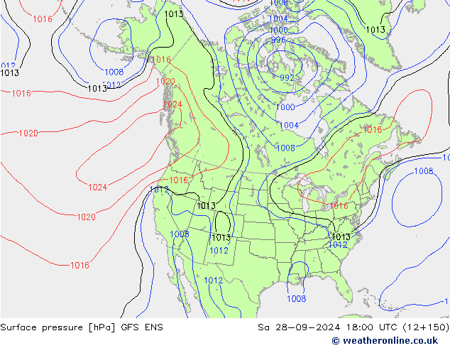 Atmosférický tlak GFS ENS So 28.09.2024 18 UTC