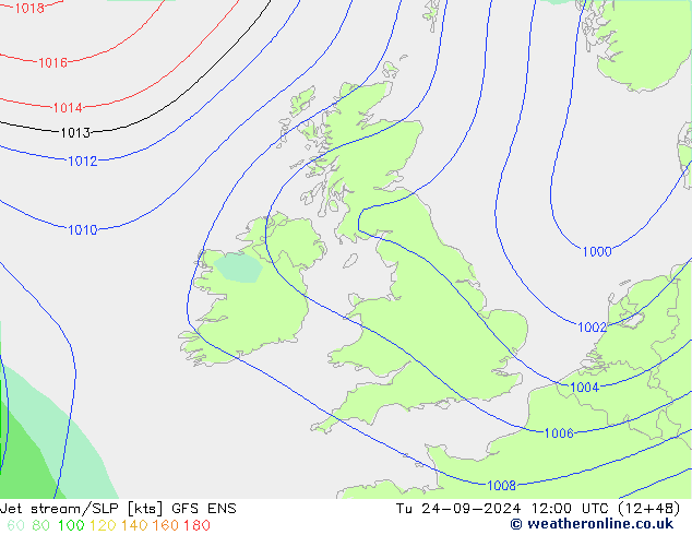 Courant-jet GFS ENS mar 24.09.2024 12 UTC