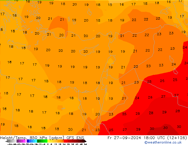 Height/Temp. 850 hPa GFS ENS pt. 27.09.2024 18 UTC