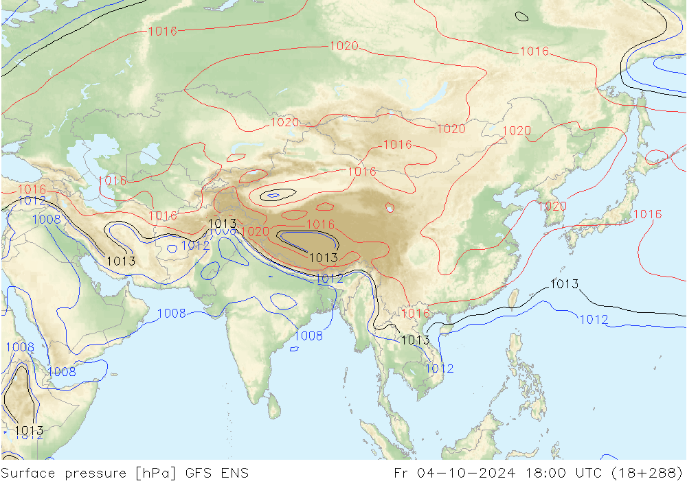 приземное давление GFS ENS пт 04.10.2024 18 UTC