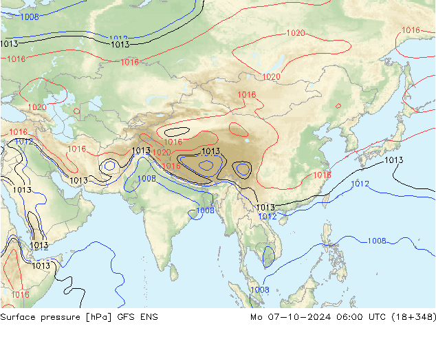 Yer basıncı GFS ENS Pzt 07.10.2024 06 UTC