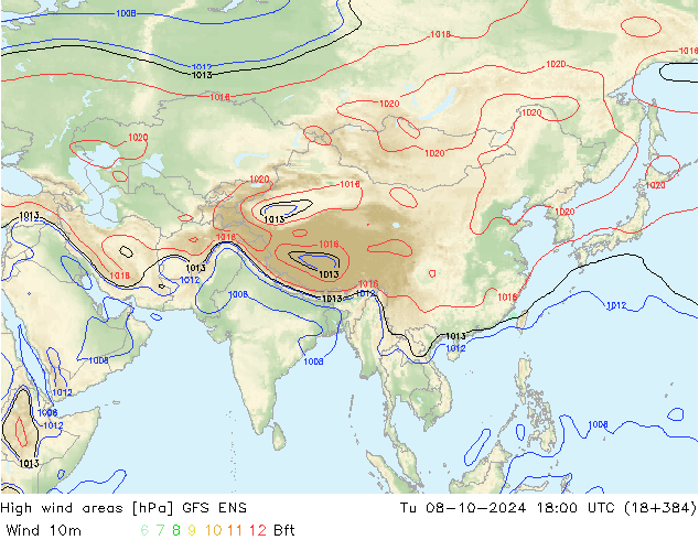 High wind areas GFS ENS mar 08.10.2024 18 UTC