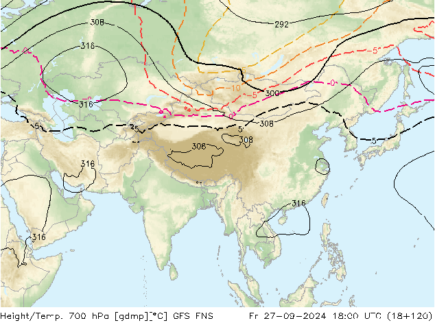 Height/Temp. 700 hPa GFS ENS  27.09.2024 18 UTC