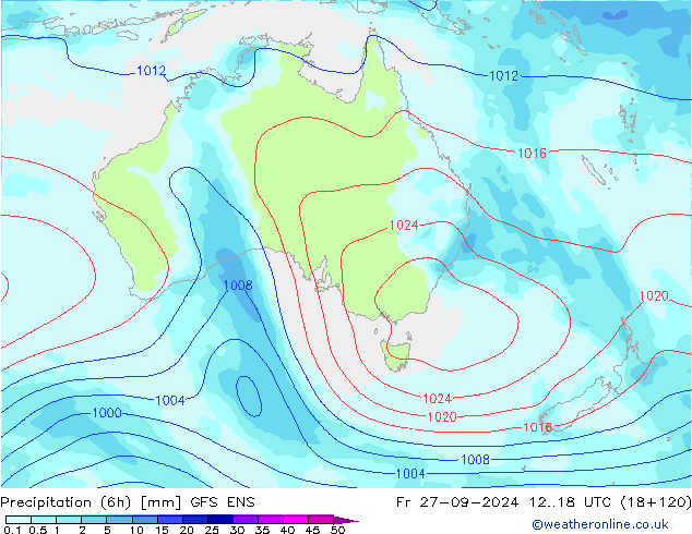 Nied. akkumuliert (6Std) GFS ENS Fr 27.09.2024 18 UTC