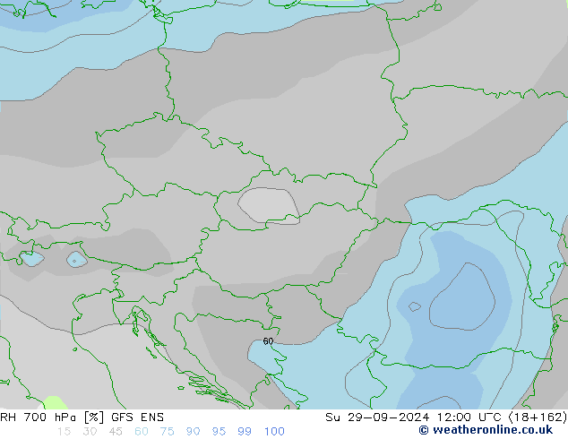 RH 700 hPa GFS ENS Su 29.09.2024 12 UTC