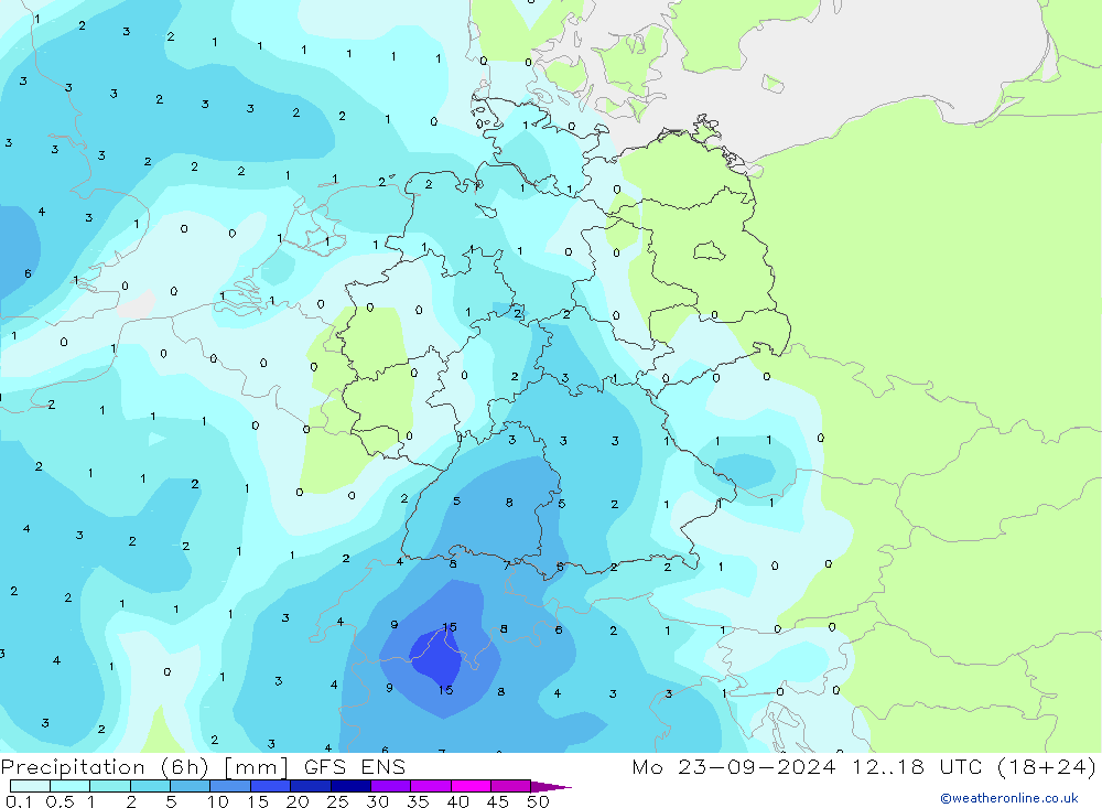 opad (6h) GFS ENS pon. 23.09.2024 18 UTC