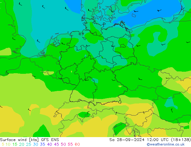 Bodenwind GFS ENS Sa 28.09.2024 12 UTC