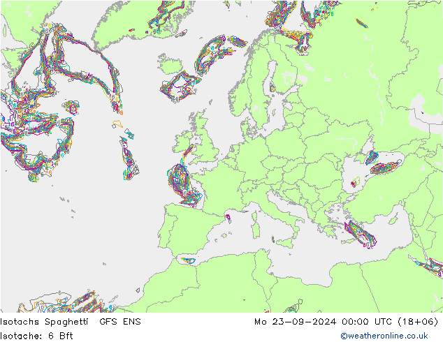 Isotachs Spaghetti GFS ENS lun 23.09.2024 00 UTC