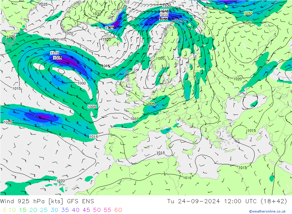 Vento 925 hPa GFS ENS mar 24.09.2024 12 UTC