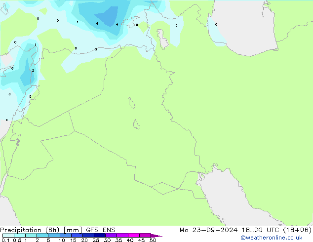 Precipitazione (6h) GFS ENS lun 23.09.2024 00 UTC