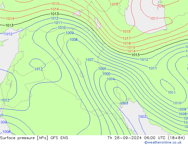 приземное давление GFS ENS чт 26.09.2024 06 UTC