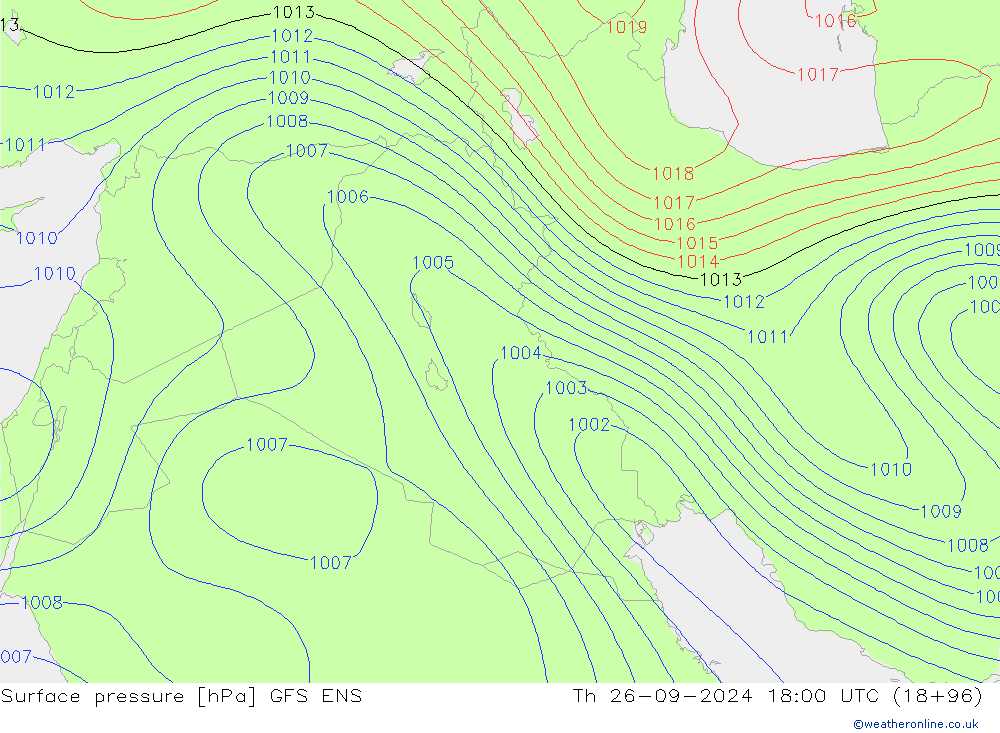 приземное давление GFS ENS чт 26.09.2024 18 UTC