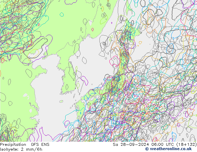 Précipitation GFS ENS sam 28.09.2024 06 UTC