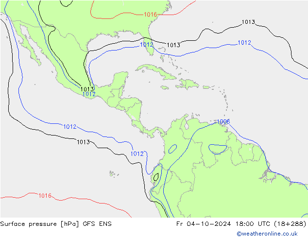 Yer basıncı GFS ENS Cu 04.10.2024 18 UTC