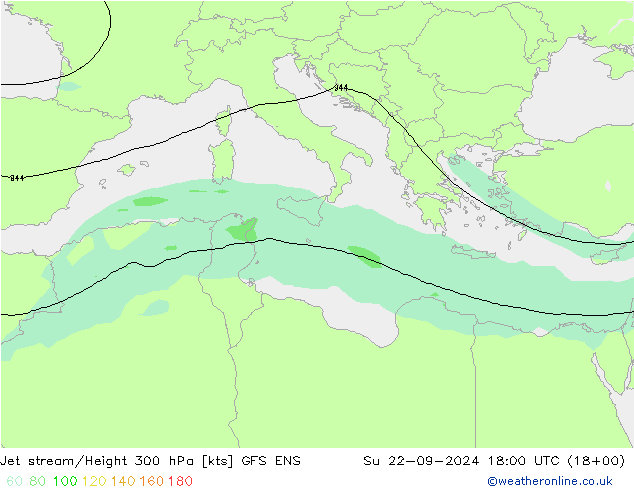 Courant-jet GFS ENS dim 22.09.2024 18 UTC