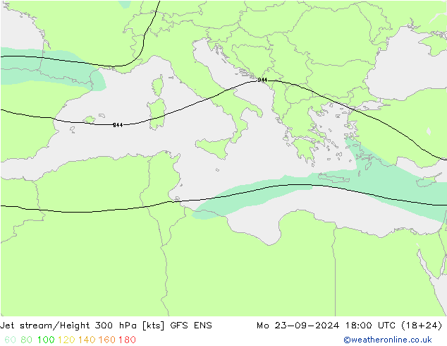 Straalstroom GFS ENS ma 23.09.2024 18 UTC